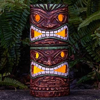 ミュージシャン llica - Tiki Totem Pole Statue Amazon.com : Yiosax Solar Tiki Statue Outdoor Decor-Garden